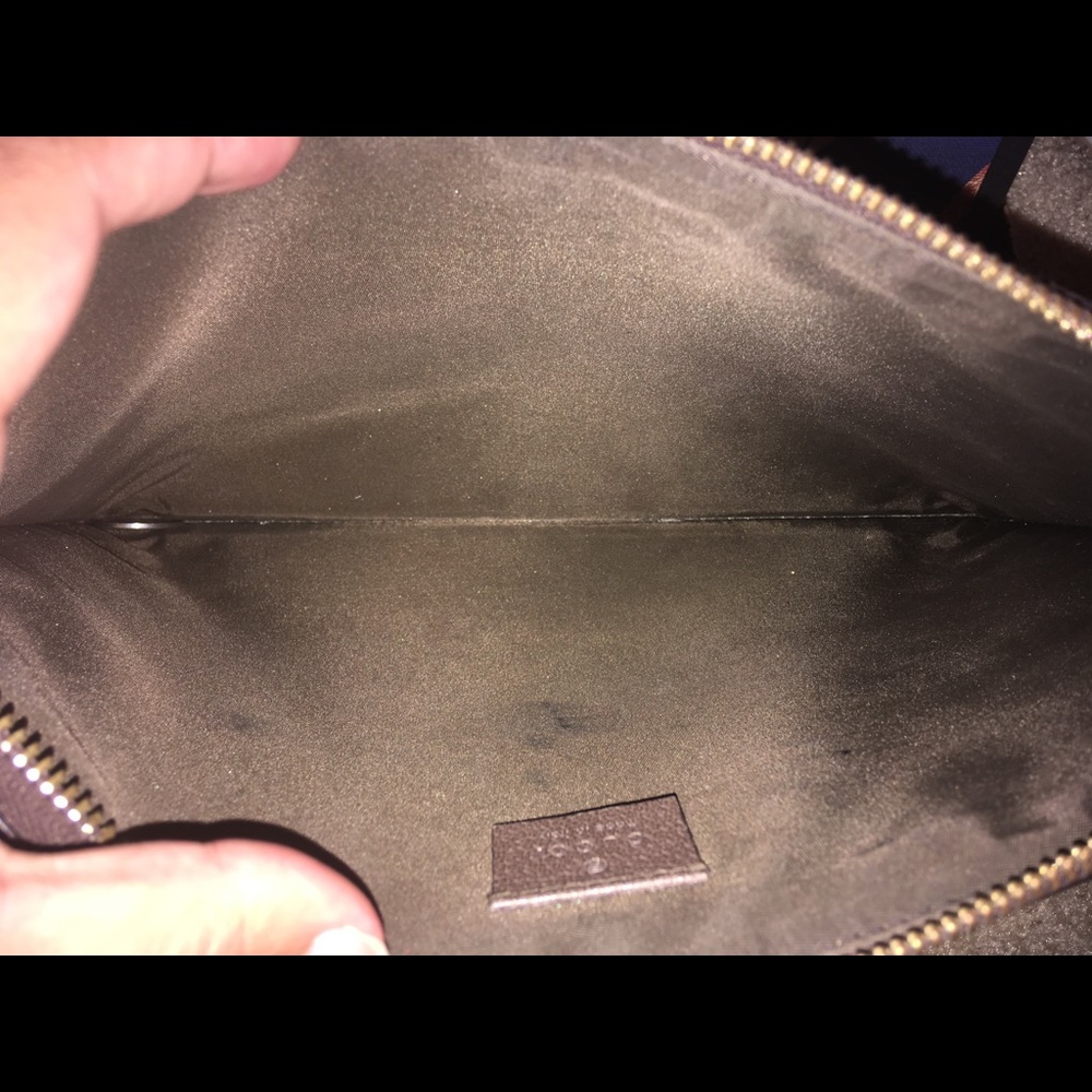 GUCCI Supreme Canvas pouch w/ Bengal print